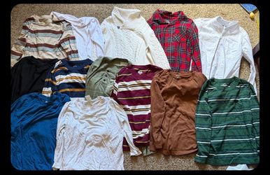 Boy clothes, size 8 long sleeve shirts