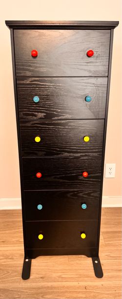6-Drawer Black Dresser/Chest – Solid & Clean