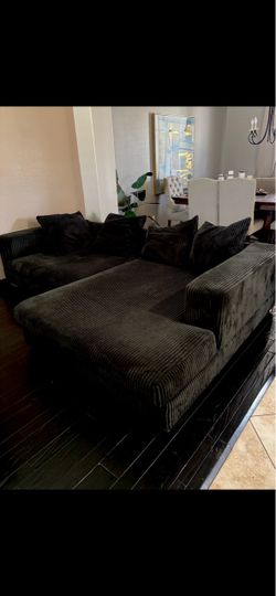 Low profile corduroy couch in good shape and extremely comfortable