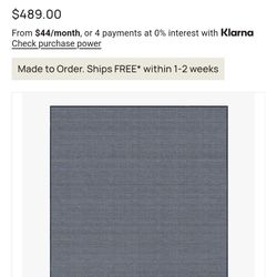 Ruggable Brand Outdoor Padded Carpet 6x9