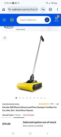 Karcher KB5 Electric Broom and Floor Sweeper Cordless $55