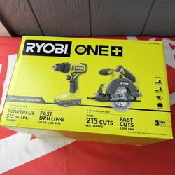 RYOBI ONE+ 18V Cordless 2-Tool Combo Kit with Drill/Driver, Circular Saw, (2) 1.5 Ah Batteries, and Charger