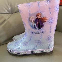 Disney Frozen Rain Boots Toddler Size 2