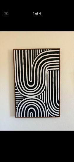 Black and White Decorative Canvas Painting 