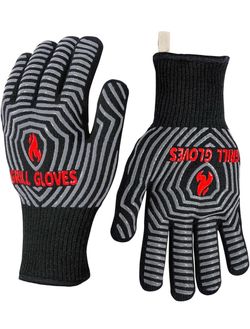 BBQ Gloves-(One Size Fits Most, Black)- 1 Pair