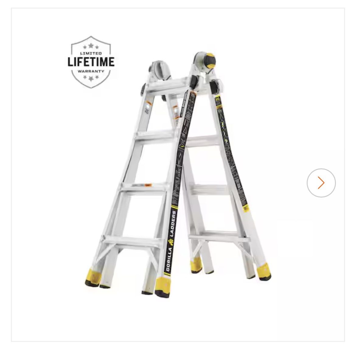 Gorrilla 18 Foot Ladder Brand New 300 Pounds Capacity Extendable