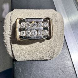 14k Men’s Diamond Wedding Band 