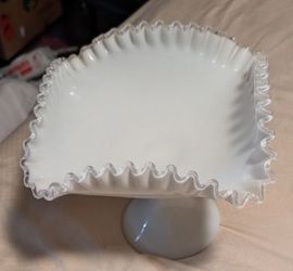 Brand new beautiful glass  candy dish ( never used ).