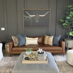 Pottery Barn Jake Grand Leather Sofa 