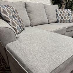 Gray Sectional Couch Reversible Chaise(Free Drop-Off)