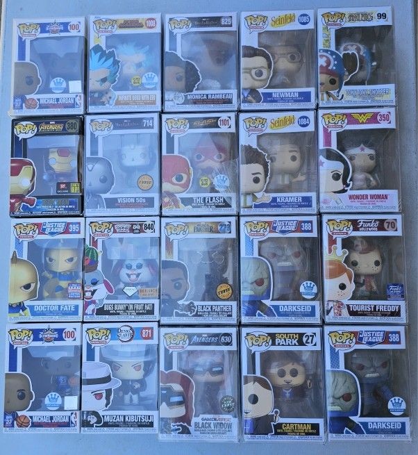 Funko Pop Lot Chase Television Pokemon Anime Superhero Batman Superman Flash Marvel DC Thanos $10 Each