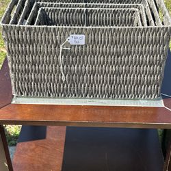 Nesting Woven Storage Basket Set