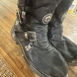 Harley-Davidson metal skull Riding Boots 