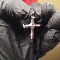 Solid .925 Sterling Silver Cross Pendant 