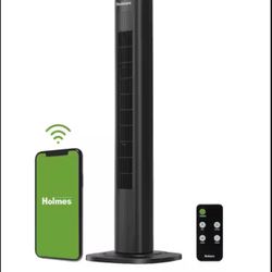 36" Smart Tower Oscillating Fan Black