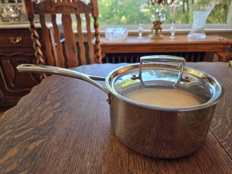 Sur La Table Stainless Tri-ply Saucepan -- 8" x 4.25"