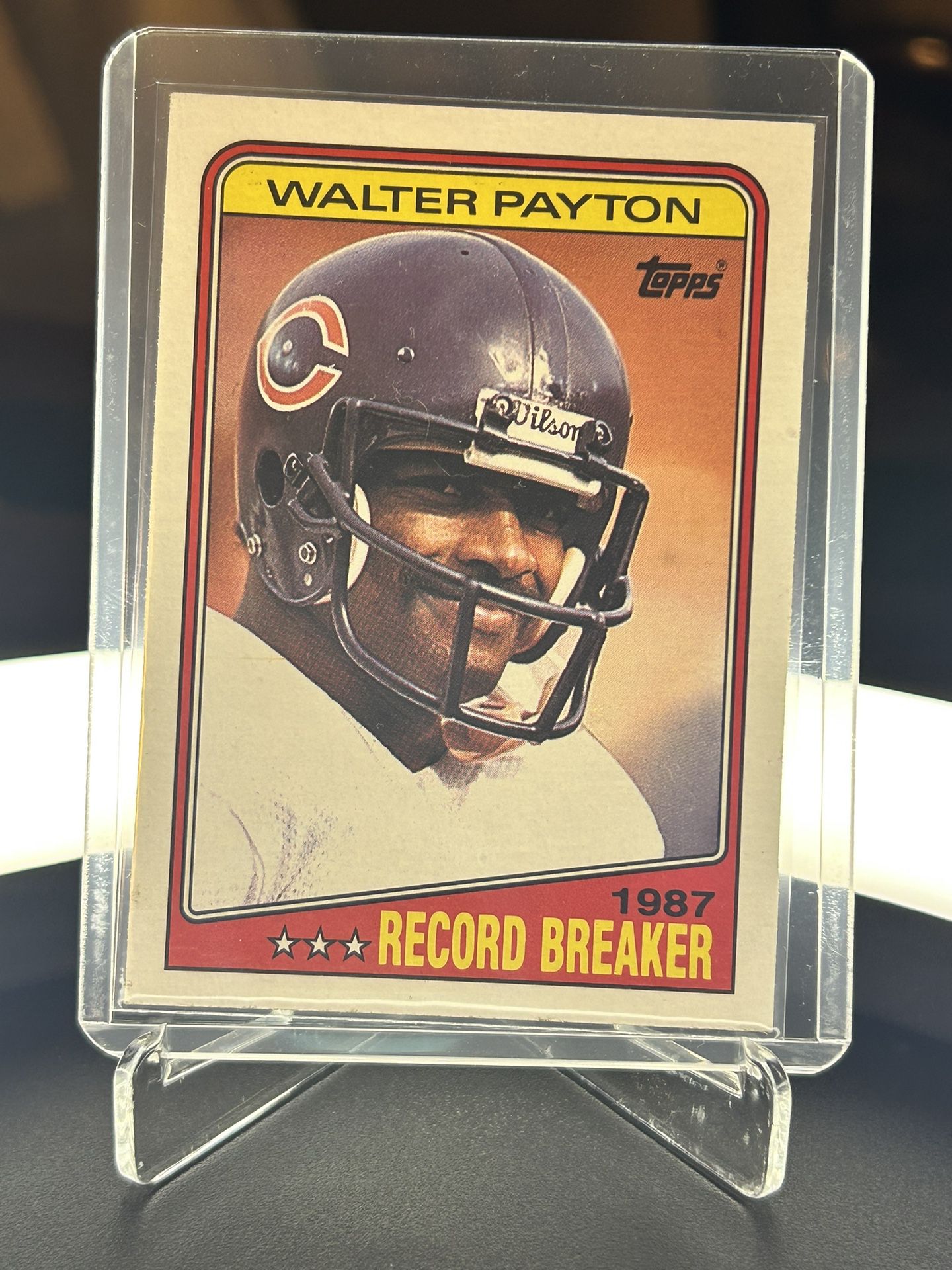 Walter Payton vintage 1987 record breaker