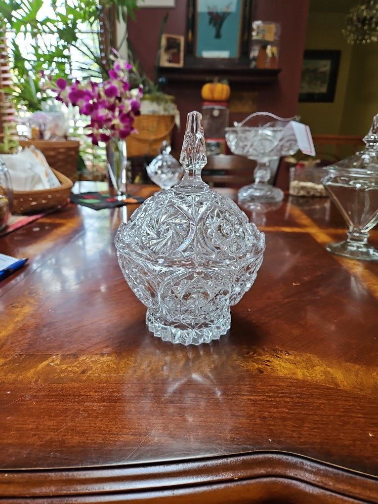 Cut Glass Candy Dish
