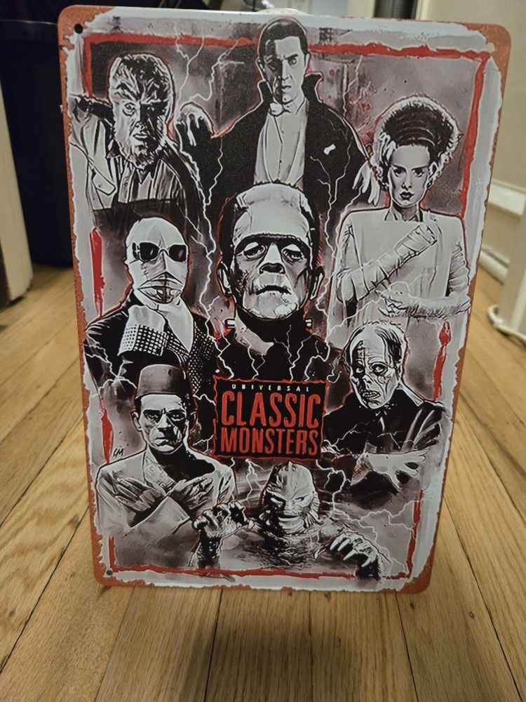 Universal Monsters Classic Monsters Sign Black White Images 
