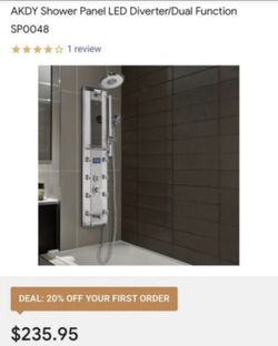 LED Diverter/Dual function Shower Panel - Includes Rough-In Valve
