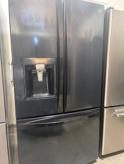 Kenmore 3 Door Black Refrigerator Fridge
