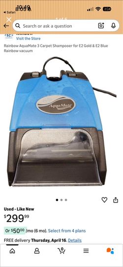 Aquamate - Rainbow vacuum shampooer