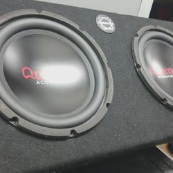 Quinn Audio 10 Inch 4 Ohm Immaculate Condition. 200 RMS Baseworks Box
