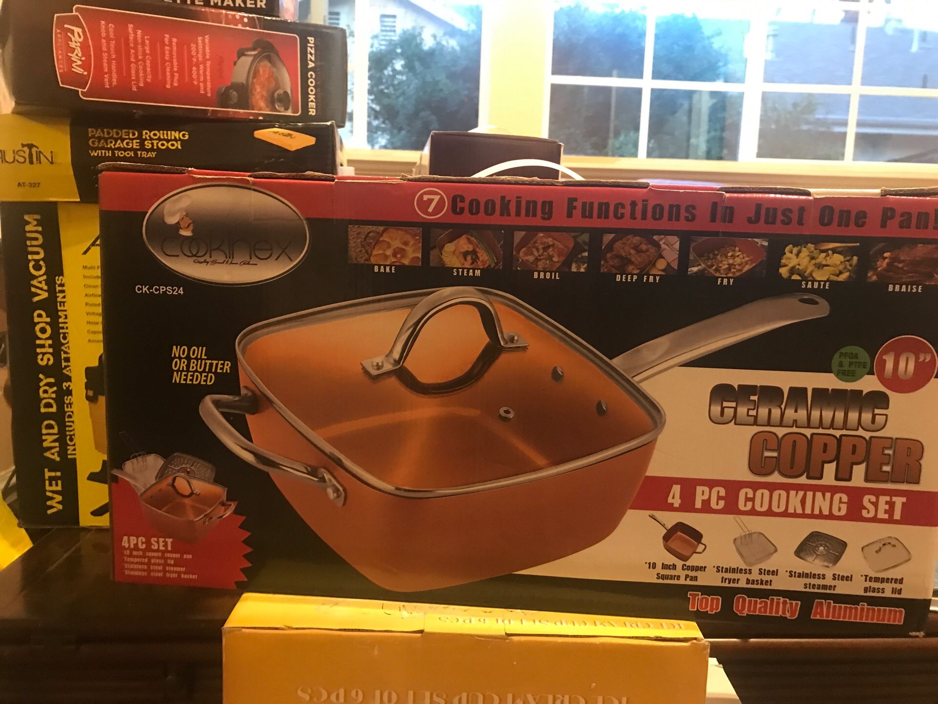 Copper stainless steel 10 inch cooking set