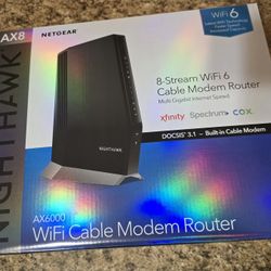 NETGEAR Nighthawk CAX80 AX6000 Cable Modem Router