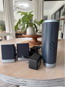 harmon/kardon desktop satellite speakers and subwoofer