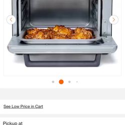 GE 1,500 W Stainless Steel Toaster Oven with air fry, ba...