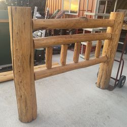 Log queen sized headboard $300 Or Best Offer