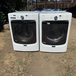 MAYTAG WASHER AND STEAM ELECTRIC DRYER SET