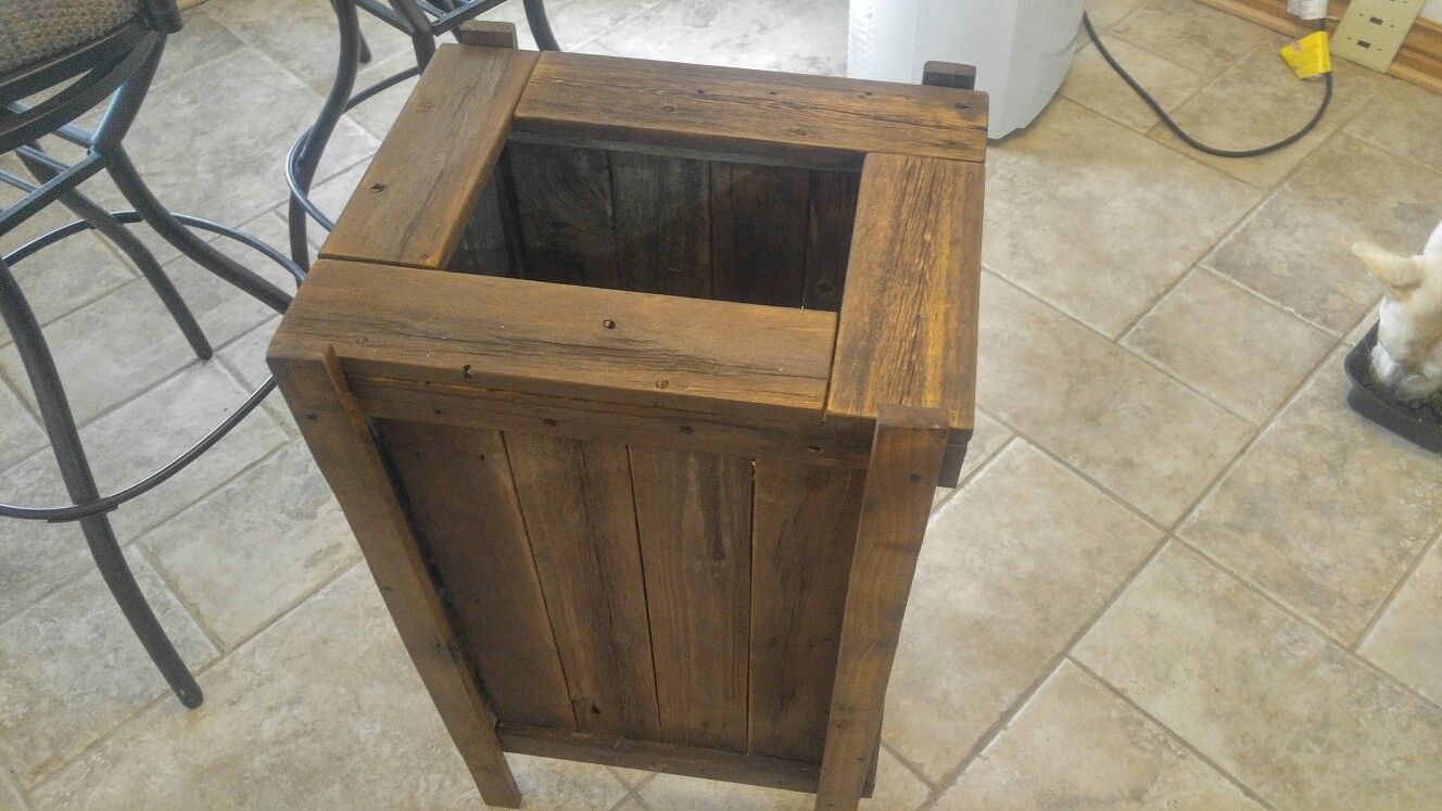 Tall rustic planter box