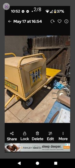 Industrial Cart With Job Box And Key Great As Welding Rig 