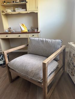 Gray accent chair