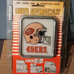 San Francisco 49ers Football NFL 1989 Medallion Lighted Car Truck Logo Emblem 