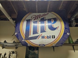 Metal Miller Lite Nascar Hood