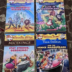 The Wonderful Wizard Of Oz, Alice In Wonderland, Stay Strong! Geronimo, And Thea Stilton and The Venice Masquerade By Geronimo Stilton