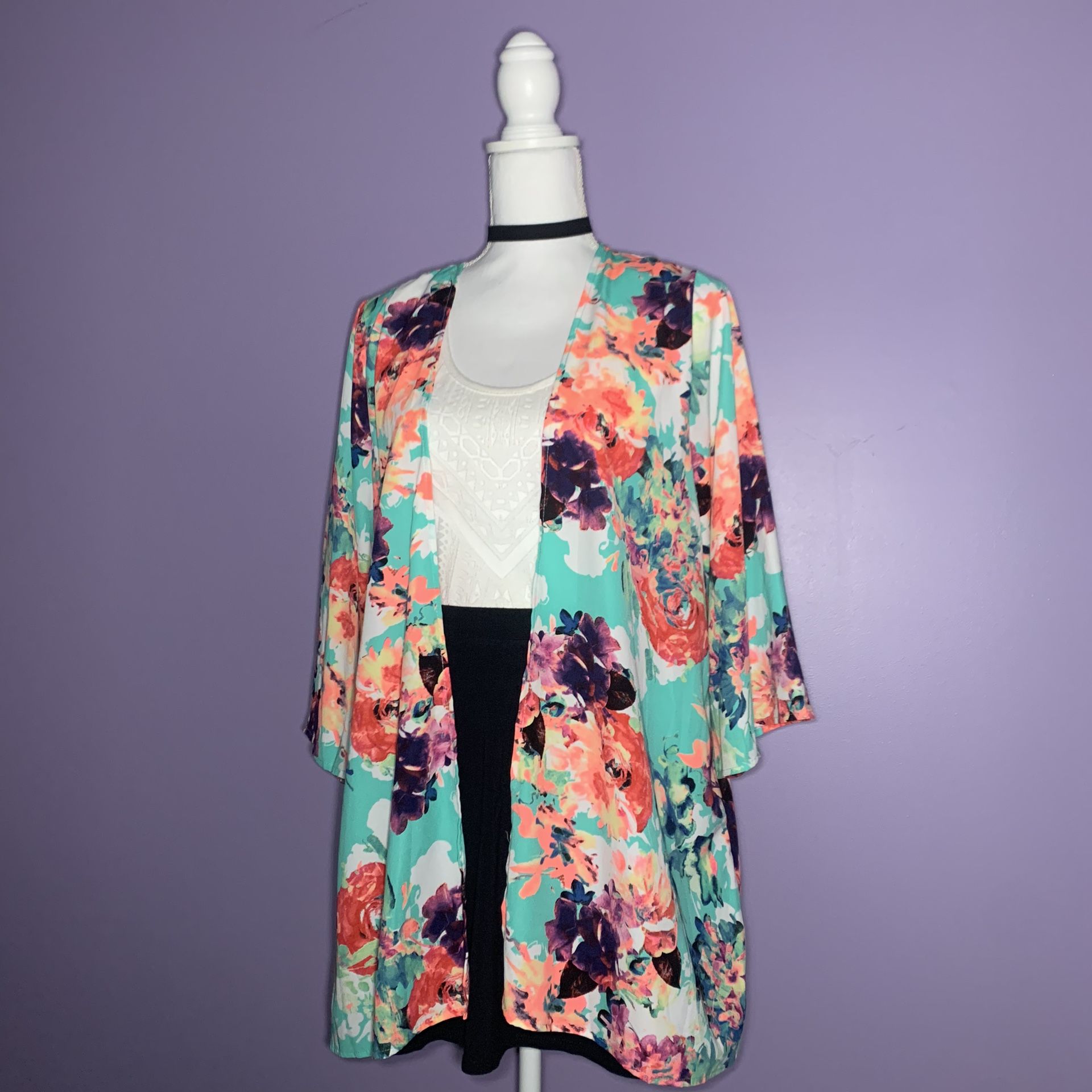 NEW Vibrant Multicolor Kimono