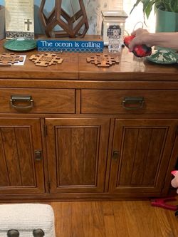 Vintage Wooden Credenza