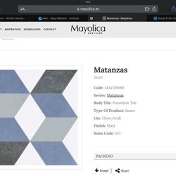 Floor Or Wall Tile From Spain 8” X 8” New