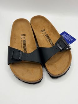 Birkenstock Madrid Black Birko-Flor Sandals Women’s 7 EU 38 Narrow