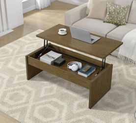 Whitlee lift-top coffee table, brown