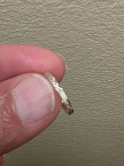 Silver Tone Band Ring, size 5