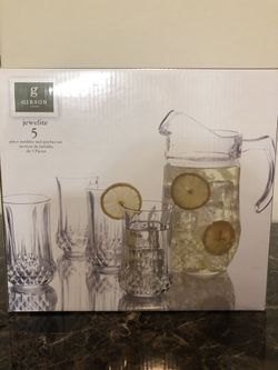 New glass and pitcher set