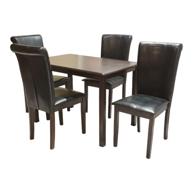 Dining Table With 4 Leather Chairs