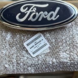 Ford AA8Z-(contact info removed)-A Nameplate DARK BLUE, 9 x 3.5 INCHES