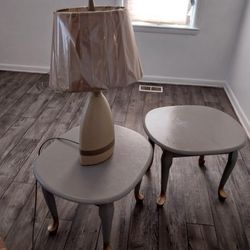 2 End Tables And Lamp 