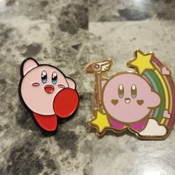 Cute Kirby & Kirby sailor moon mashup enamel pins